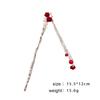 Retro Roter Haarstab Chinesischer Stil Hanfu Quaste Frauen Blumen Essstäbchen Legierung Haarnadel Frau Schmuck Haarspange Accessoires