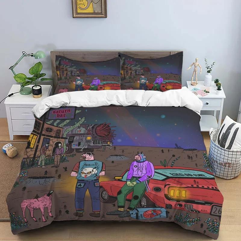 American cartoon illustration Print Polyester Bedding Sets Children or Adults for Beds Quilt Cover Pillowcase Anime bedding set