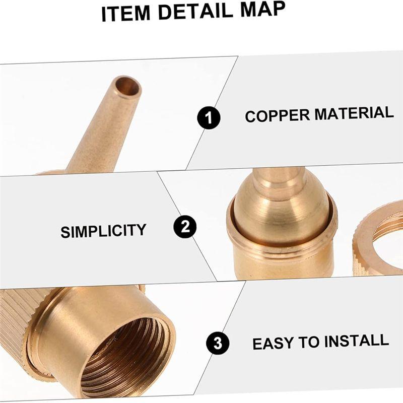 A20F-8 PCS 1/2 Inch Brass DN15 Fountain Nozzle Water Fountain Spraying Adjustable Direction Jet Fountain Heads