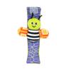 4pcs Cartoon 100% Cotton Soft Knitted Baby Wrist Rattle and Foot Finder Socks Musical Inflatable Toys for Boys 0-12 Months