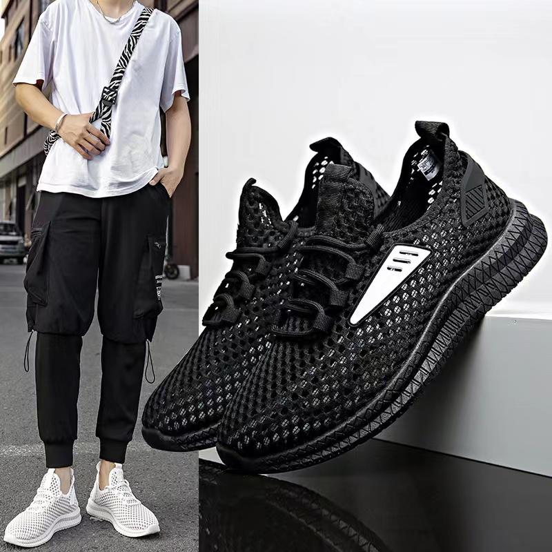 Fashion New Casual Shoes Men Sneakers Comfortable Trend Everything Breathable Hollow and Breathable Mesh Summer Size 39-44