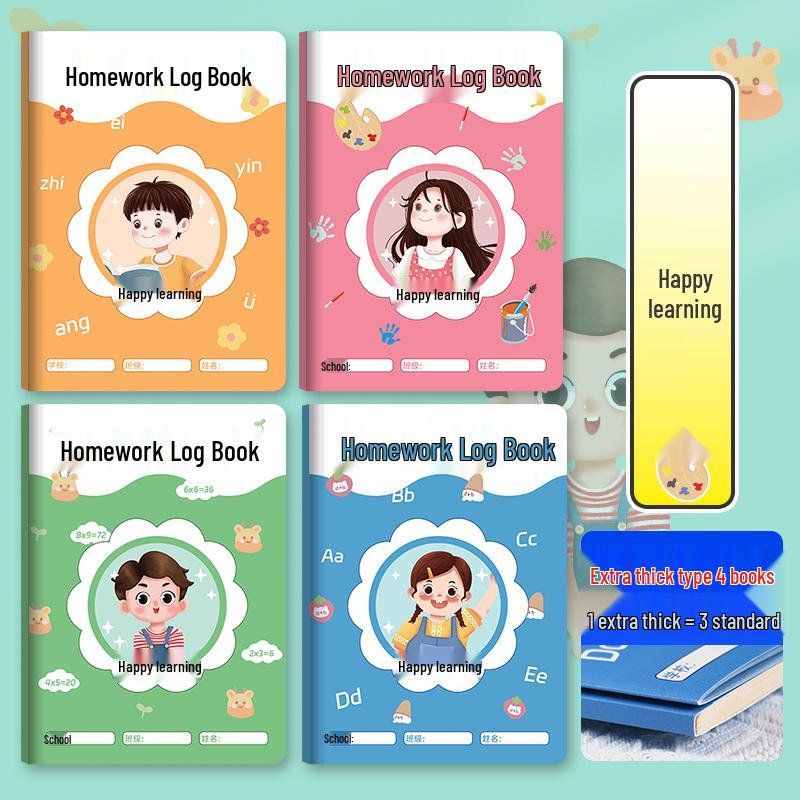 Elementary Homework Notebook for Grades 1-5: Cute Design for Girls