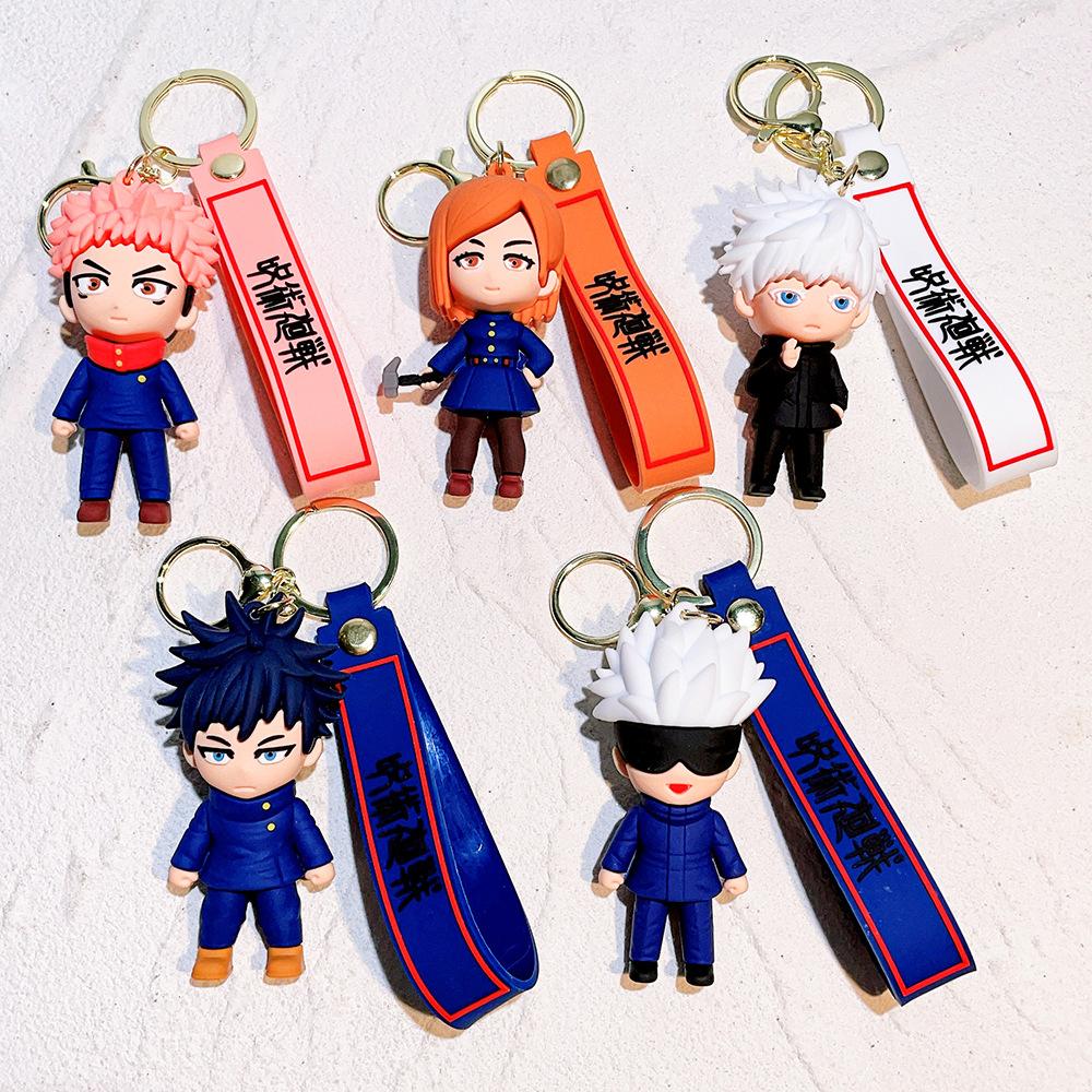 Jujutsu Kaisen Anime Keychain Figure Gojo Satoru Itadori Yuji Custom Keyring Cartoon Funny Toys Gift for Friends