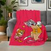 Tom Jerry Chinese New Year Phone WallpaperBlanket Flannel Throw Blanket for Sofa, Bed, Travel, Camping, Office