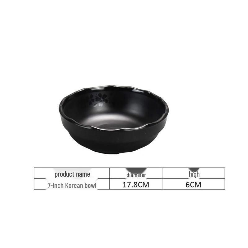A5 Melamine Black Frosted Restaurant Bowl
