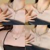 Baroque Pearl & Black Zircon Clavicle Chain - Women's Hip Hop Necklace, Cool Girl Style, Titanium Steel, Non-Fading.