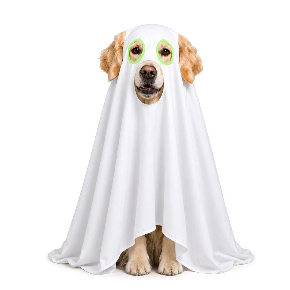 Glow Eyes Pet Costume Outfit Breathable Fabric Funny Pet Apparel  Halloween Party