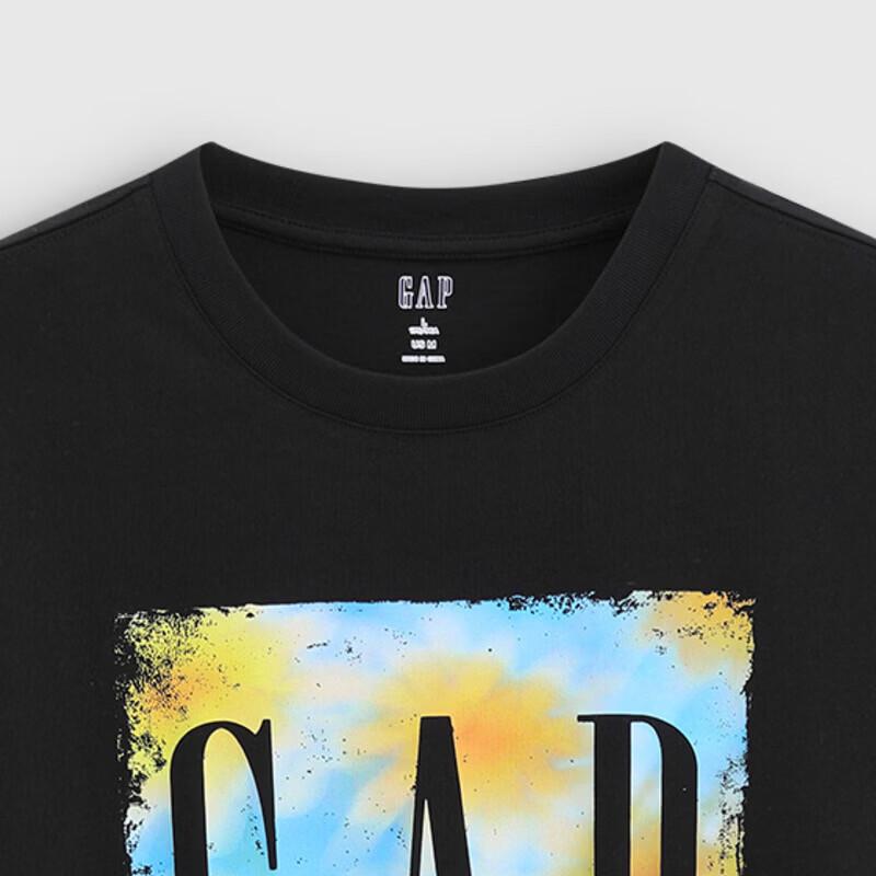 GAP Unisex 2026 Spring Cotton Logo Print Loose Short Sleeve T-shirt