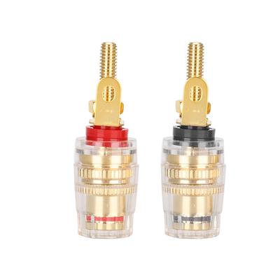 Bananenbuchse vergoldet Binding Post Mutter Stecker Stecker Lautsprecher Jack Adapter