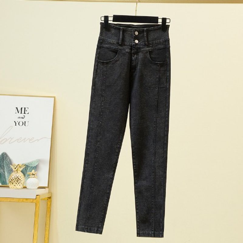 

Young High-Waist 2-Grain Snowflake Black Slim-Fit Jeans Snowflake Black M