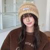 ins pink gradient wool hat women's autumn and winter versatile face small pullover hat ear protector knitted hat tide