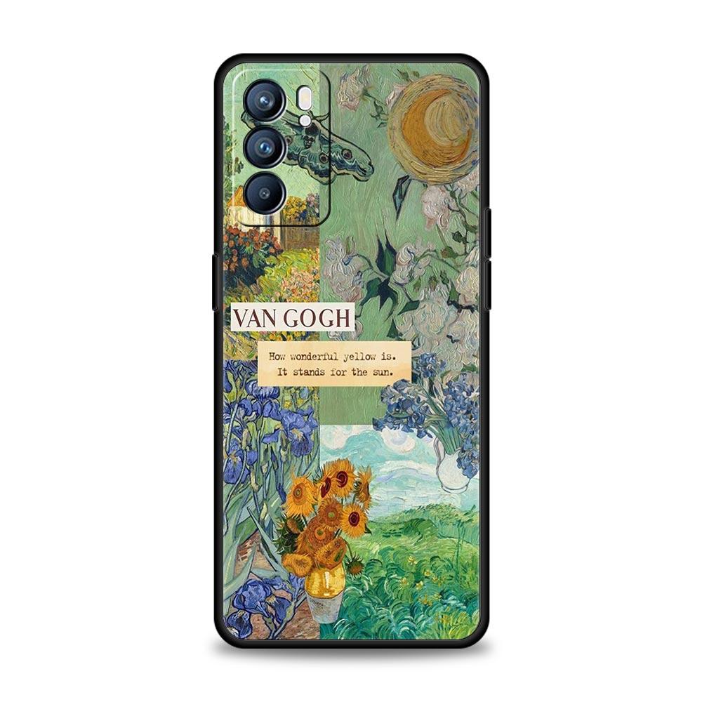 Starry sky van gogh art Phone Case For Oppo Reno8 Reno7 Reno6 Pro A54 5G Find X6 X5 A53 A52 A9 A15 A95 A17 A16 A74 A57 A31 Cover