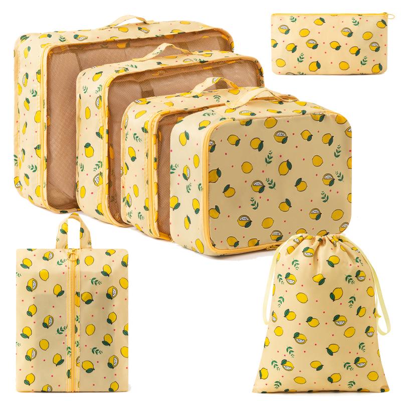 Eight-Piece Waterproof Travel Storage Bag Set for Business Trips - Large Capacity