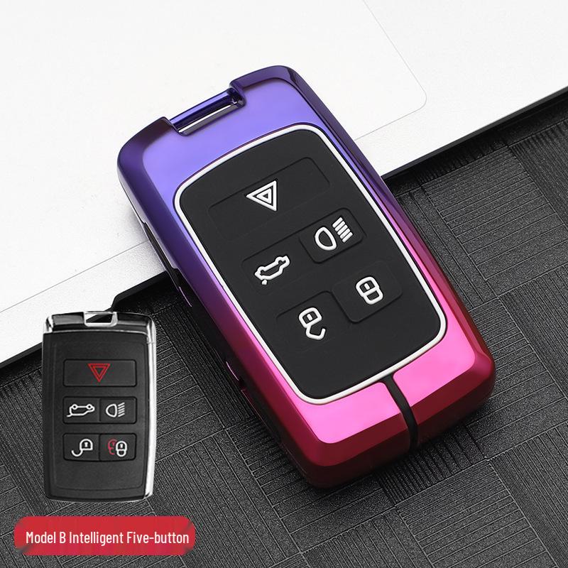Premium Metal Protective Shell for Jaguar Key - Compatible with XFL/XEL/XJL/FPACE; High-End Men's Key Case with Buckle
