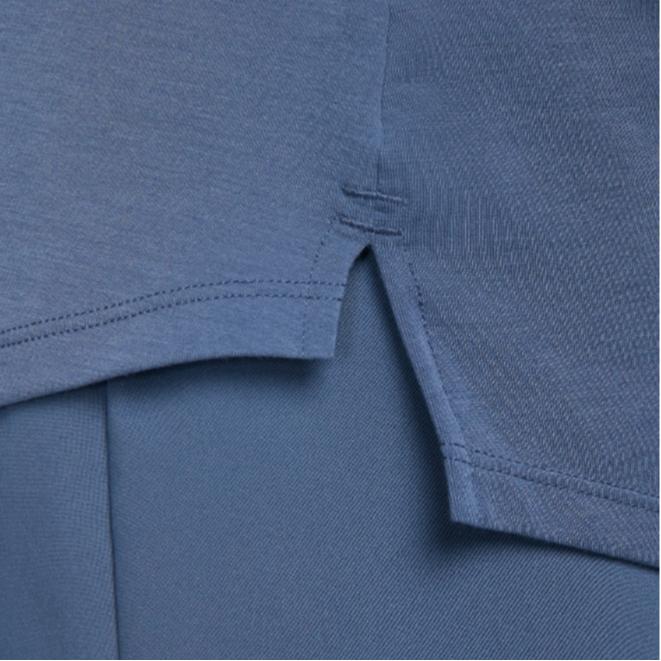 Nike Dri-FIT UV One Luxe Solid Logo Round Neck Sports Short Sleeve T-Shirt Women Tops Diffuse-Blue DD0618-491