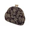 [Inden-ya] Gamaguchi Wallet Coin Purse 1104 121H Purple Deer Leather with White Lacquer Grape Pattern 7x10x1.7cm