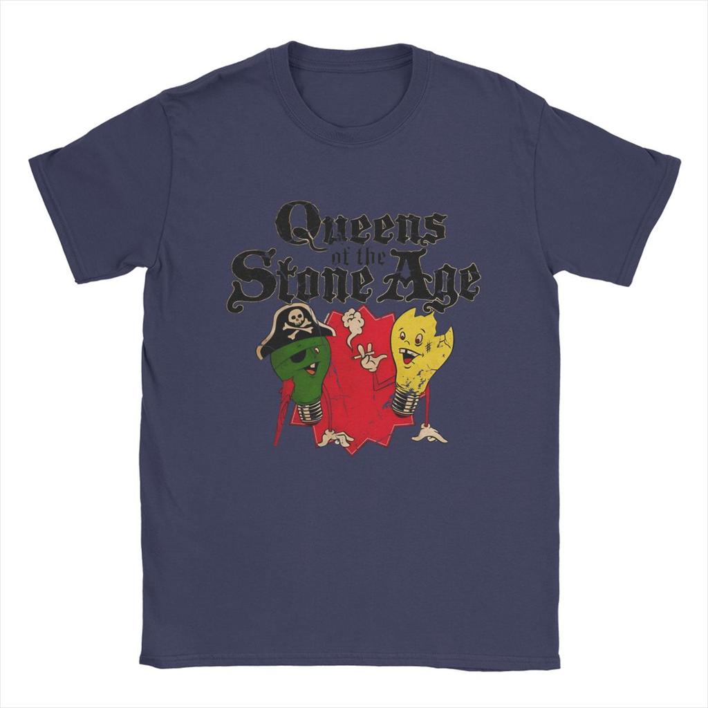 Bulb Light And Pirates Queens Of The Stone Age T-Shirt Men Cotton T Shirts Short Sleeve Tee Shirt Birthday Present Clothes