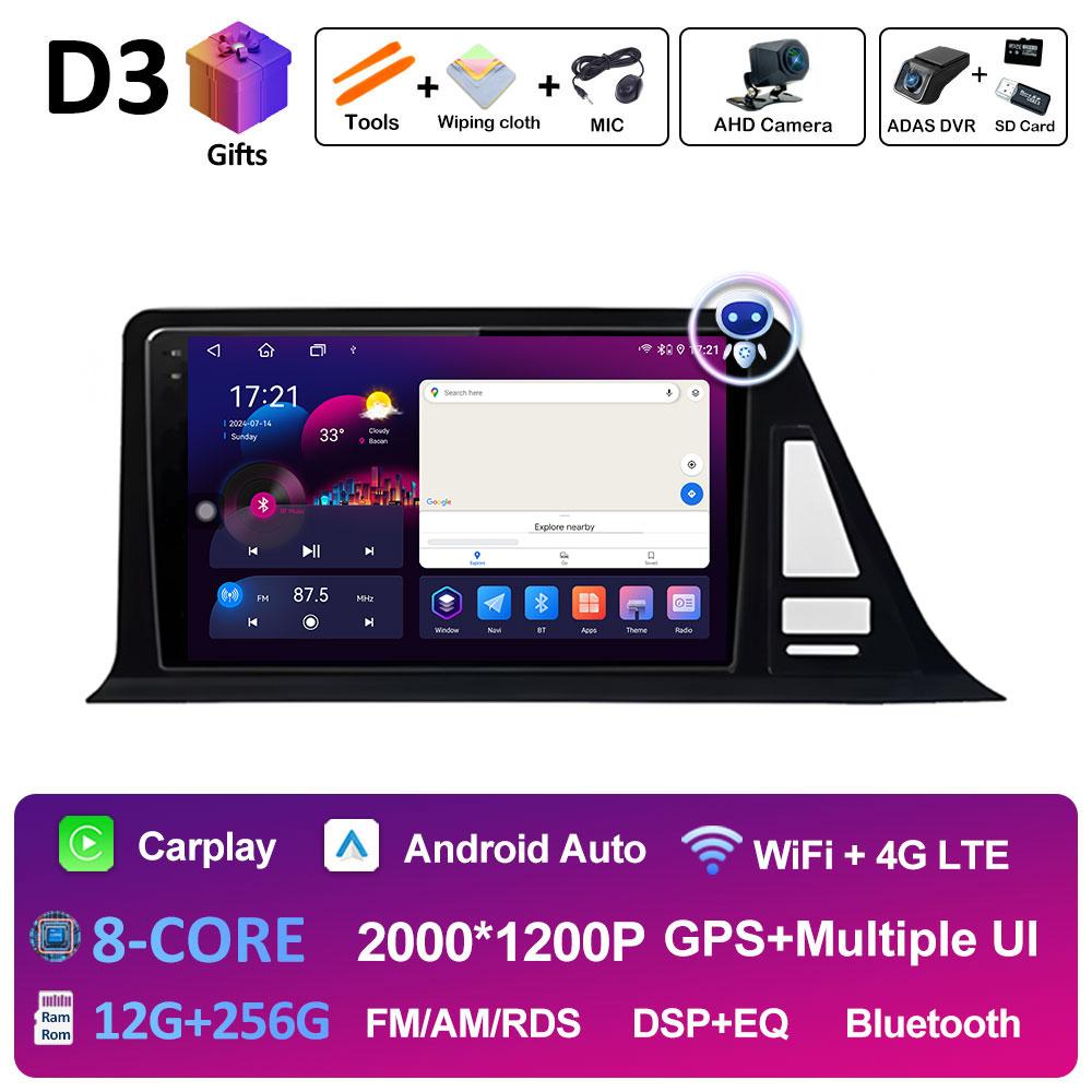 Intelligenrt System GPS Navigation For Toyota CHR C-HR 2016 2017 2018 2019 Android 14 DSP Stereo Autoradio Cooling Fan Head Unit