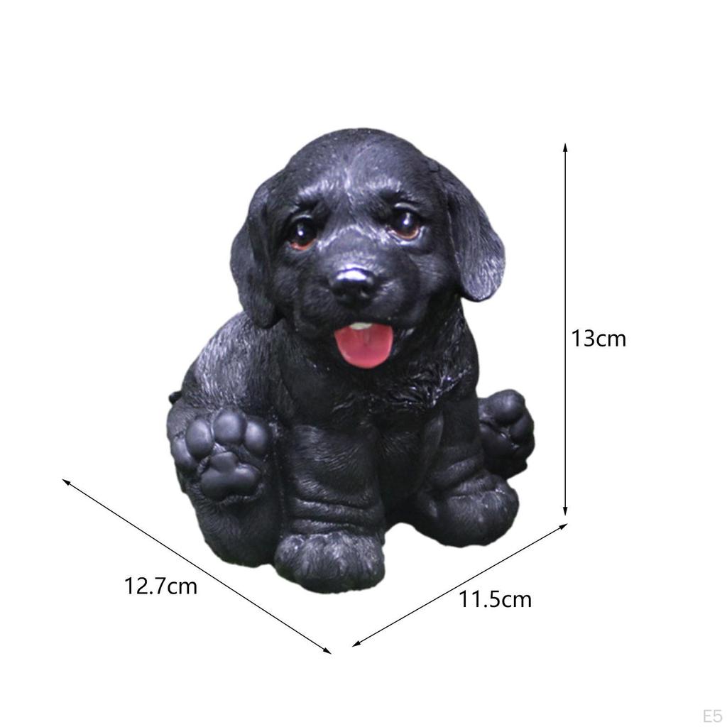 Animal Sculpture Dog Statue Gift Home Decor Resin Puppy Figurine Ornament for Desktop Cabinet Living