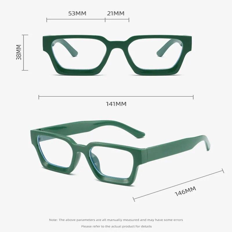 Texture Thick Edge Square Frame Decoration Street Wear Flat Mirror European And American Anti-blue Glasses