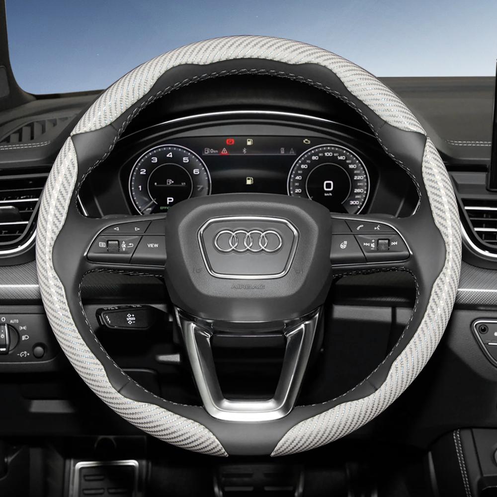 Piemērots Audi oglekļa šķiedras tekstūras stūres