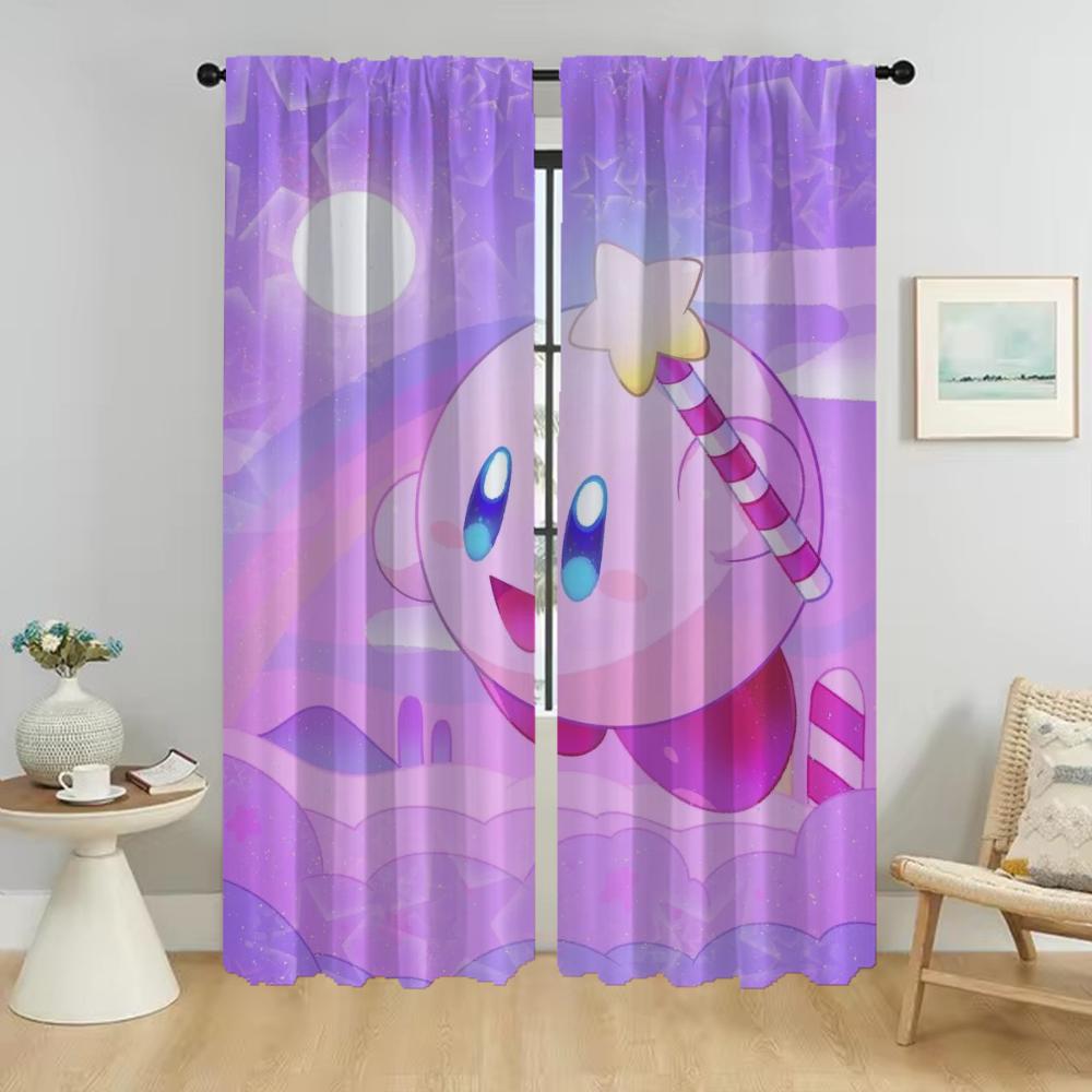 

Kirbyes Window Curtain for Room 2 Panel Shades Tulle for Bedroom Blackout Curtains Home Interior Curtains Partition Living Child W50xH70cmx2pcs-CL