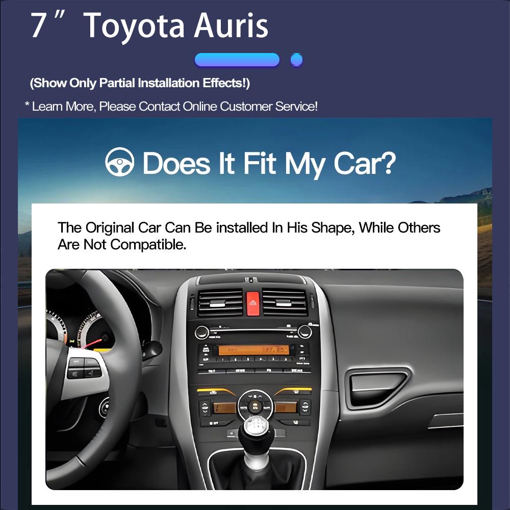 Toyota Auris Android Navigation System with HD Reversing Camera and CarPlay Integration