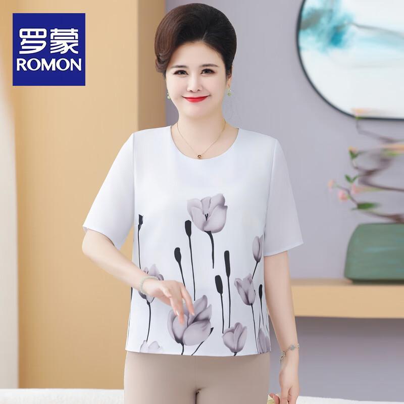 ROMON Women s Plus Size Short Sleeve Summer T-Shirt 2XL