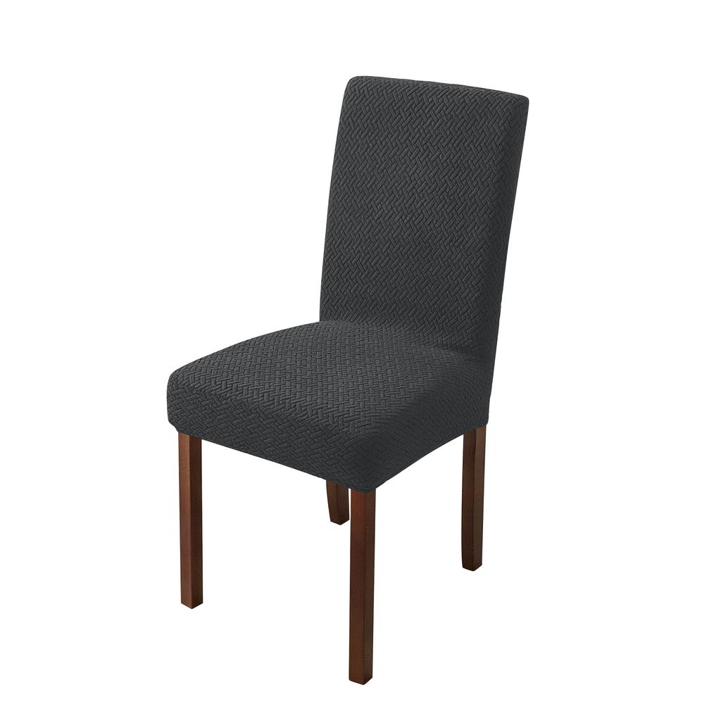 1PC Jacquard Dining Chair Cover Elastic Dustproof Chairs Cover New Solid Color Non-slip Chair Protector for Home Banquet Hotel