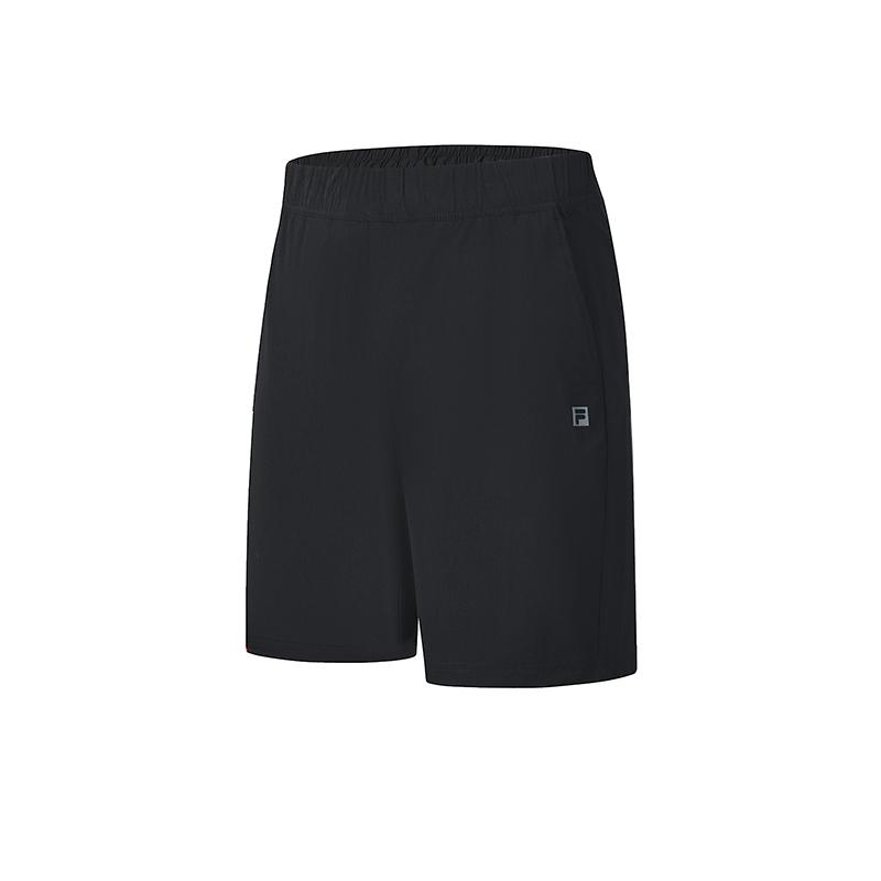 FILA Fitness Series Simple Classic Casual Training Versatile Breathable Comfortable Loose Woven Five-Point Sports Men sports Black A51M621803FBK S