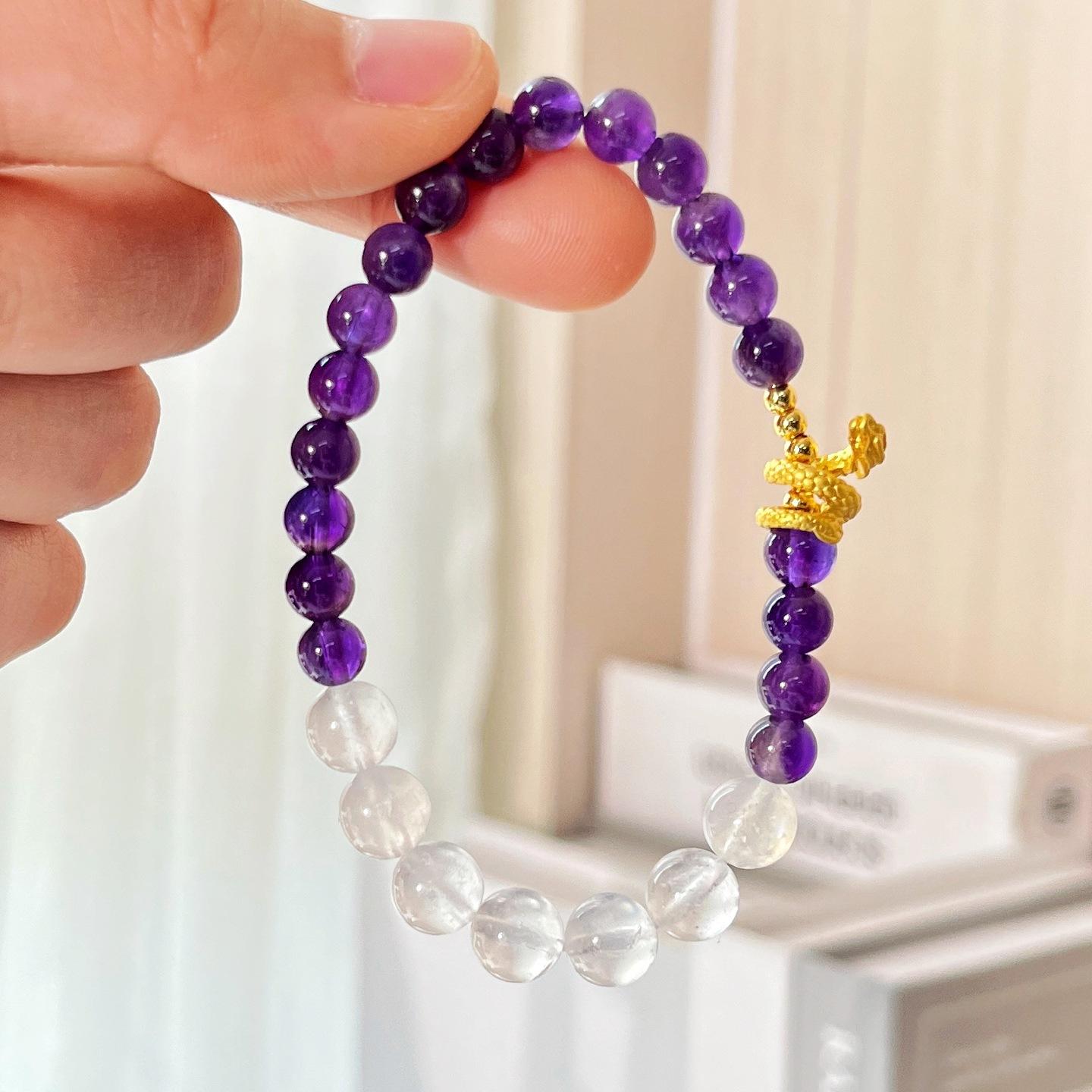 High Quality Natural Uruguayan Amethyst Blue Moonlight Bracelet