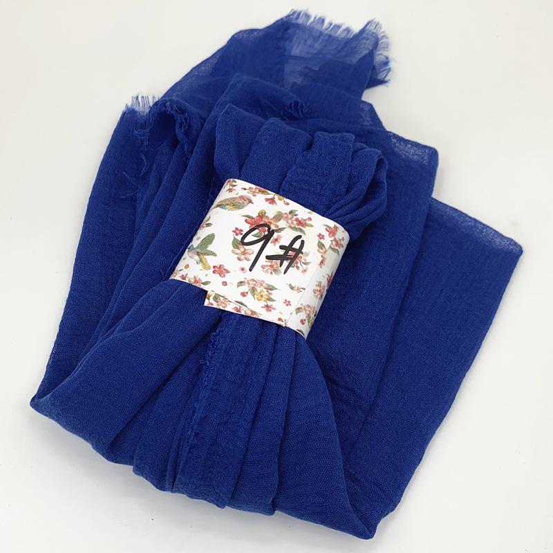 Women Cotton Scarf New Summer Girls Solid Color Sunscreen Thin Scarves Soft Shawl Foulard Viscose Spring Lady Wrap Shawls