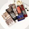 Retro Fashion Black Cashew Print Scarf Women Cotton And Linen Shawl And Wrap Versatile Sunscreen Lady Scarves