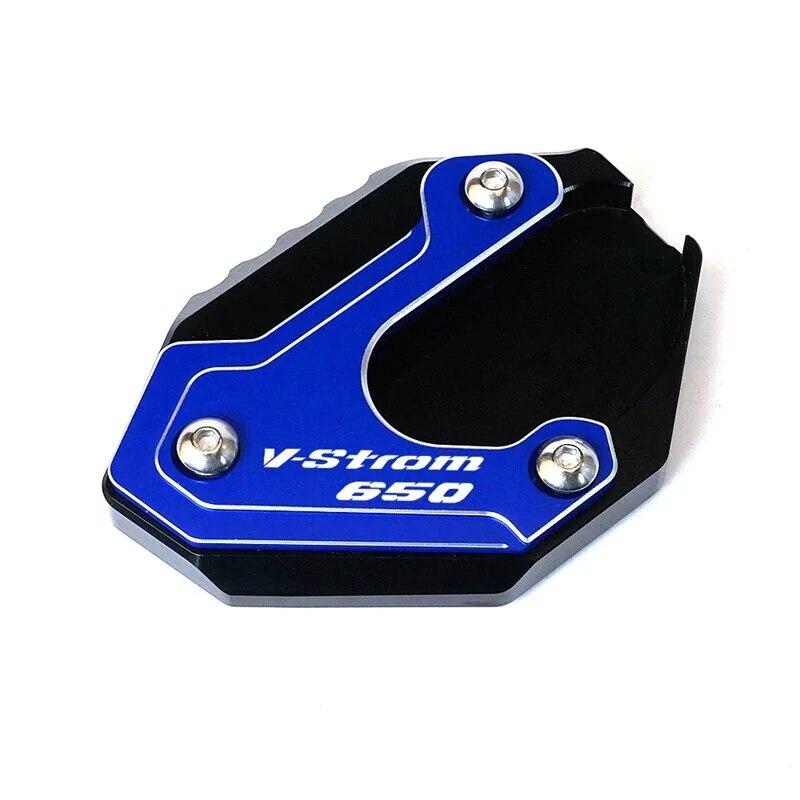 Motorcycle Accessories Aluminum Black Side Kickstand Stand Extension Enlarger For Suzuki DL650 V Strom Vstrom 650 XT 2004-2022