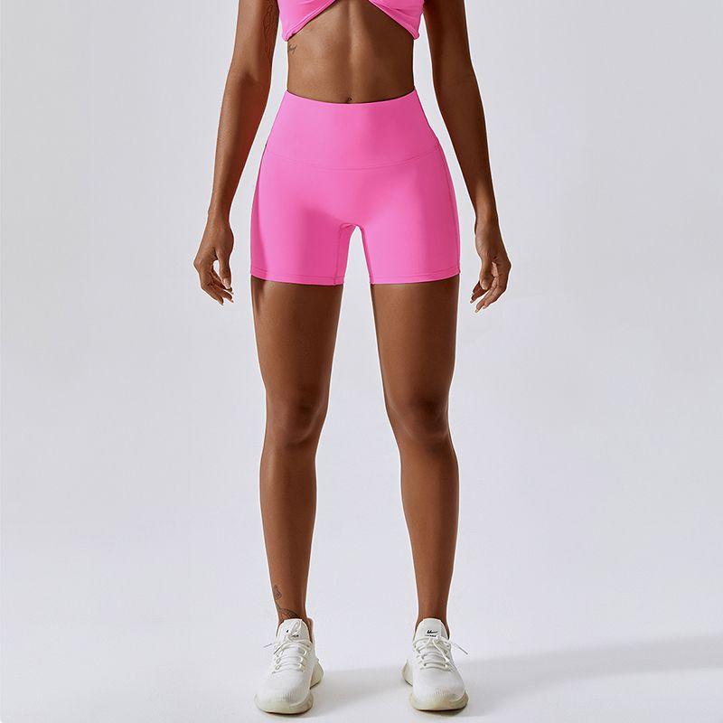 

Peach Hip Fitness Pants High Waist Hip Lifting Sport Shorts Women s 2025 New Outdoor Skinny Yoga Pants Summer Thin Barbie Powder L