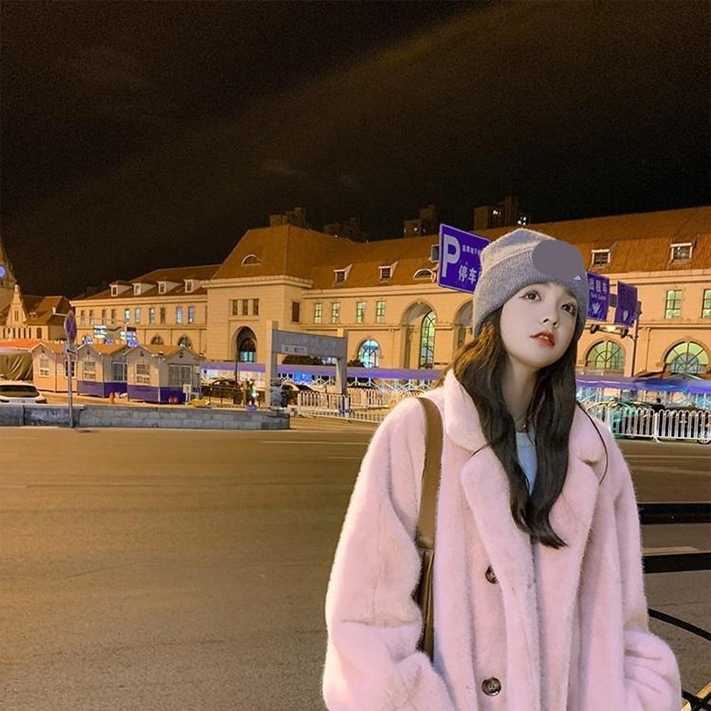 Women's Autumn And Winter Fur Imitation Mink Long Coat Loose Thickened Fur One-piece Suit Collar Fur Coat