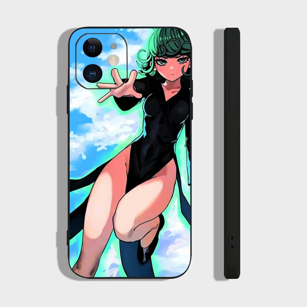 Senritsu No Tatsumaki Anime One Punch Man Phone Case For IPhone 17 Air 16 15 14 13 Pro Max 11 12 Black Silicone Cover
