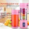 Tragbarer Mini-Mixer mit 380 ml für Shakes und Smoothies, wiederaufladbarer USB-Reise-Fruchtsaftbecher, Hand-Fruchtmixer-Saftbecher