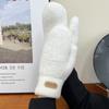 Soft Fluffy Fur Women Thicken Plush Gloves Keep Warm Winter Mittens Gifts Full Finger Gloves  Women