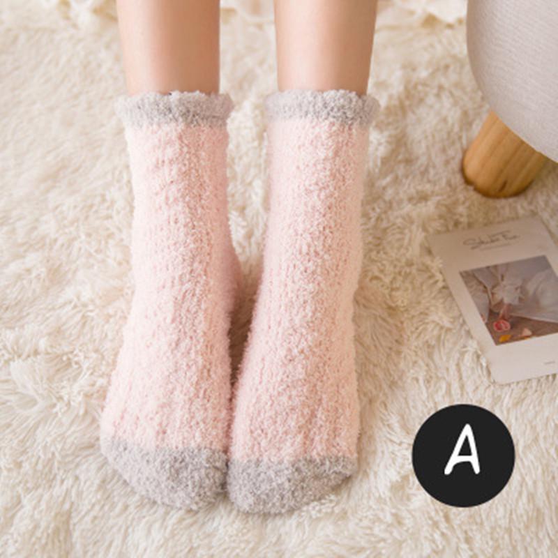 Șosete Drăguțe Desen Animat Femei Toamnă Iarnă Groase Calde de Podea Dormit Șosete Coral Velvet Termice Lolita Kawaii Șosete Cadouri de Crăciun