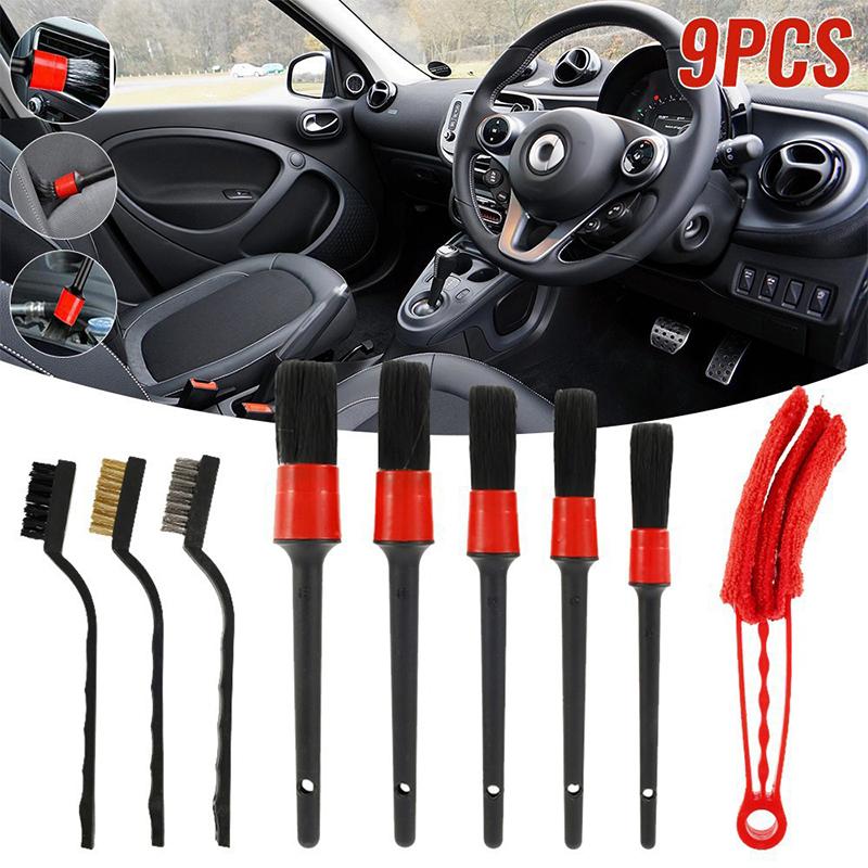 

10/12/15Pcs Car Cleaning Brush Universal Detail Brush Interior Tire Wheel Rim Wash Tool Car Grooming A1