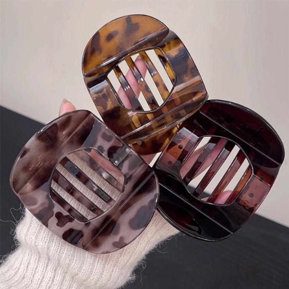 Flat Hair Claw Clip Arc Shaped Hair Barrettes Vintage Hairpin  for Women