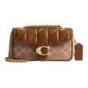 Tabby 20 Brand Print Lock Closure Coated Canvas Shoulder Bag Small Women Shoulder Bag Brown CY816-B4N4