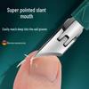 Fine-Tipped Angled Nail Clippers, Large Opening & Anti-Splatter, Portable for Thick and Hard Nails - Manicure Tool