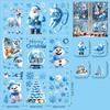 110PCS Christmas Window Stickers, 9 Sheets Christmas Window Clings, Reusable Double-Sided Static Christmas Decor Decals With Santa Snowman Reindeer Be