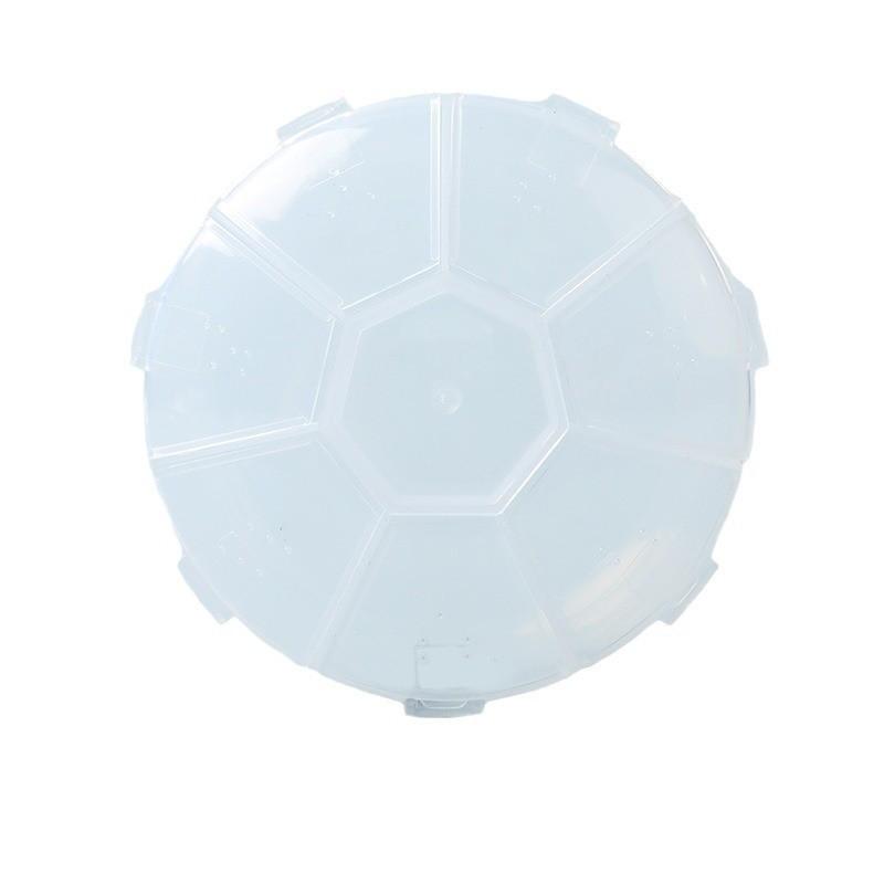 

Portable Sub-Packaging Medicine Box Round 7-Grid Portable Sub-Packaging Small Medicine Box Mini 7-Day Portable Sub-Packaging Jewelry Box