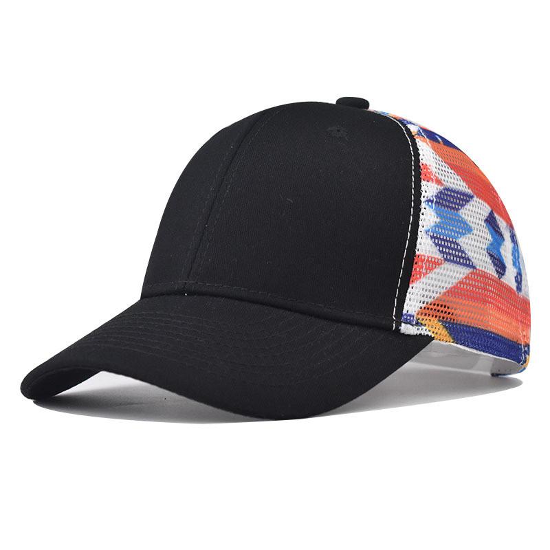 Pattern Geometric Cotton Baseball Cap Curved Outdoor Activities Travel Supplies