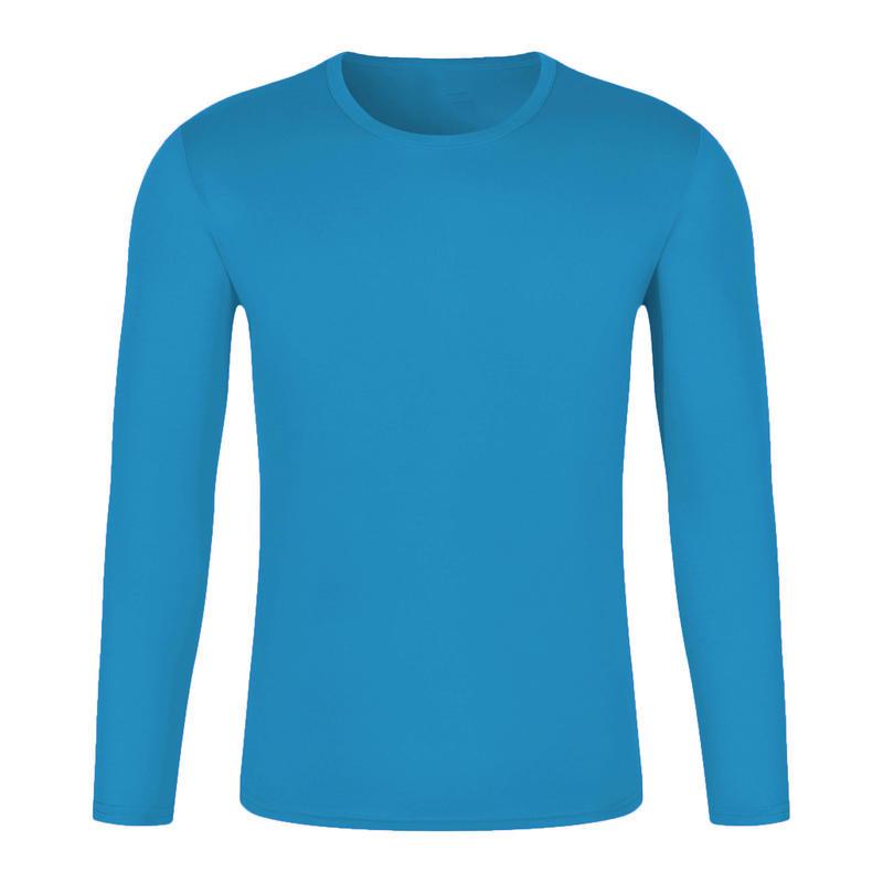 

2025 Быстросохнущая футболка с круглым вырезом, летняя, для тимбилдинга, с длинным рукавом, с логотипом, для мужчин и женщин XL небесно-голубой