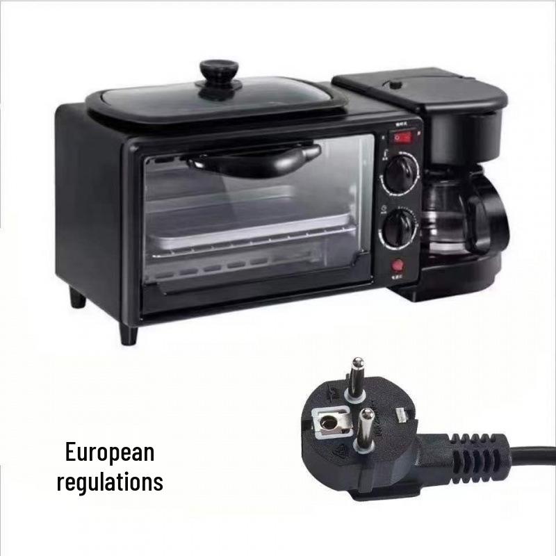 Multifunctional Breakfast Station: Toaster, Mini Oven & Coffee Maker