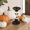 Dekoracja Halloween Gotycki Świecznik Kolumnowy Żywiczny Świecznik z Czaszką Kruka Wytrzymały Stojak
